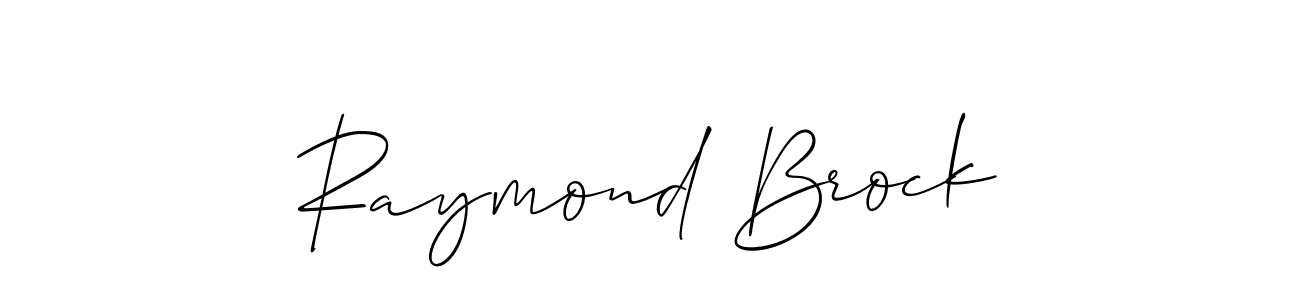 How to make Raymond Brock name signature. Use Allison_Script style for creating short signs online. This is the latest handwritten sign. Raymond Brock signature style 2 images and pictures png