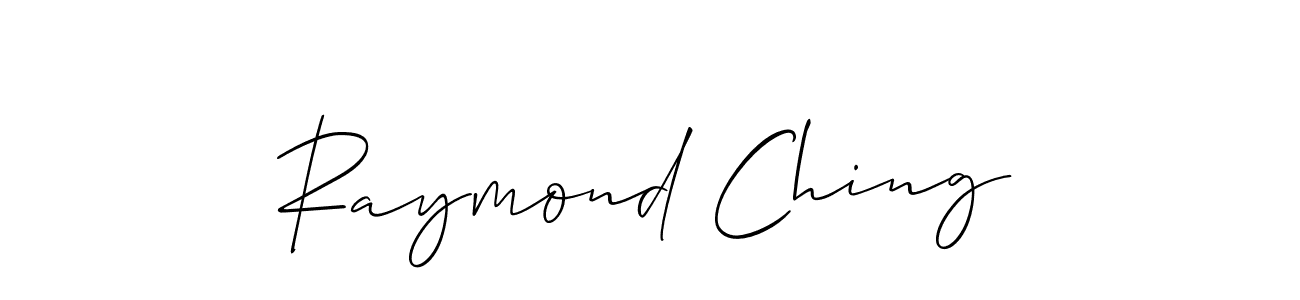 Make a beautiful signature design for name Raymond Ching. With this signature (Allison_Script) style, you can create a handwritten signature for free. Raymond Ching signature style 2 images and pictures png