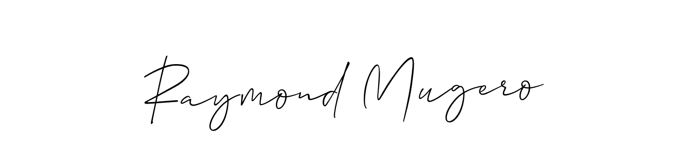 The best way (Allison_Script) to make a short signature is to pick only two or three words in your name. The name Raymond Mugero include a total of six letters. For converting this name. Raymond Mugero signature style 2 images and pictures png