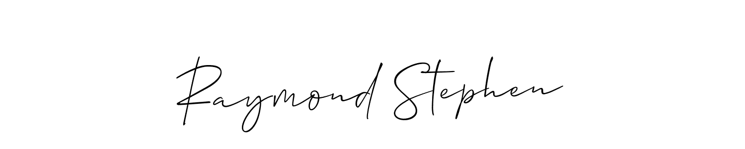 Use a signature maker to create a handwritten signature online. With this signature software, you can design (Allison_Script) your own signature for name Raymond Stephen. Raymond Stephen signature style 2 images and pictures png