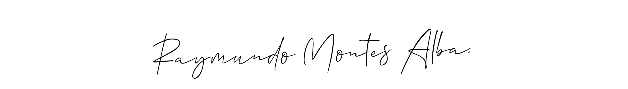 Also You can easily find your signature by using the search form. We will create Raymundo Montes Alba. name handwritten signature images for you free of cost using Allison_Script sign style. Raymundo Montes Alba. signature style 2 images and pictures png