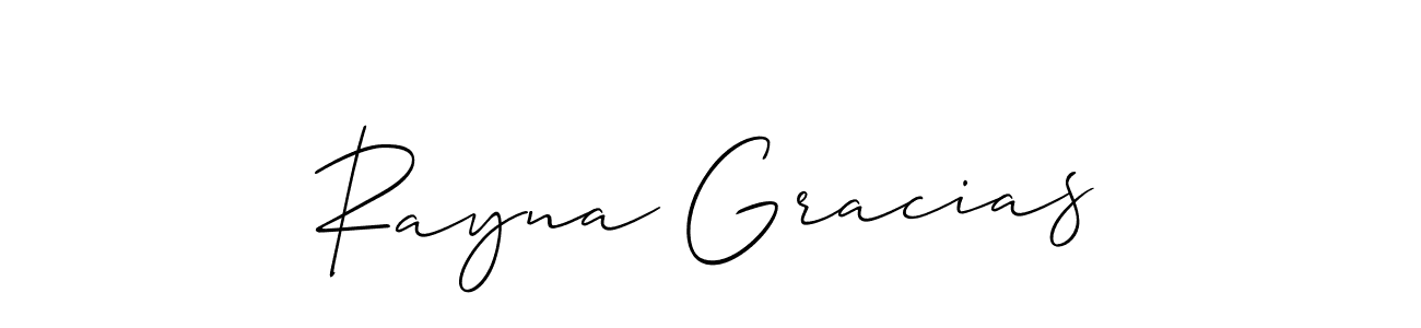 Create a beautiful signature design for name Rayna Gracias. With this signature (Allison_Script) fonts, you can make a handwritten signature for free. Rayna Gracias signature style 2 images and pictures png