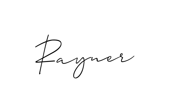 Design your own signature with our free online signature maker. With this signature software, you can create a handwritten (Allison_Script) signature for name Rayner. Rayner signature style 2 images and pictures png