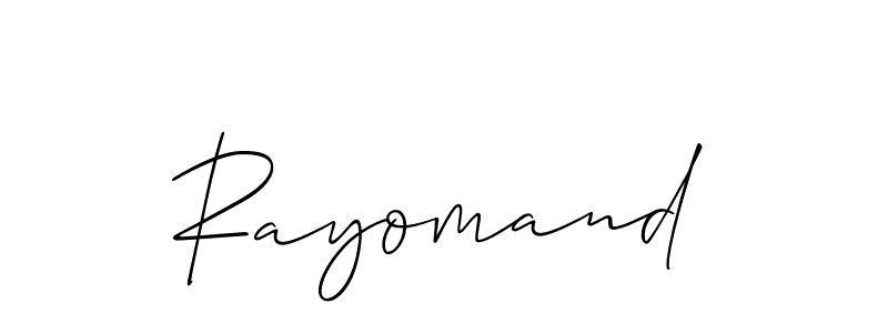 Design your own signature with our free online signature maker. With this signature software, you can create a handwritten (Allison_Script) signature for name Rayomand. Rayomand signature style 2 images and pictures png