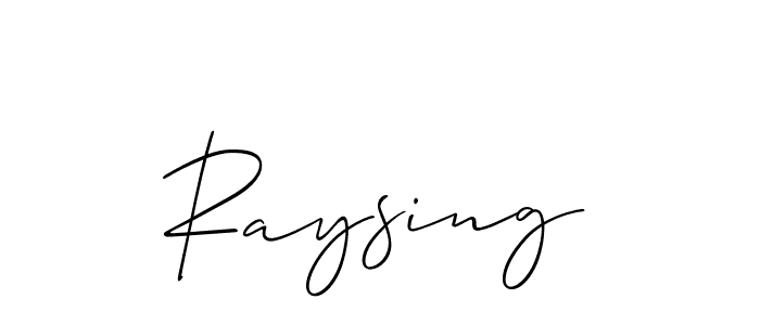 Create a beautiful signature design for name Raysing. With this signature (Allison_Script) fonts, you can make a handwritten signature for free. Raysing signature style 2 images and pictures png