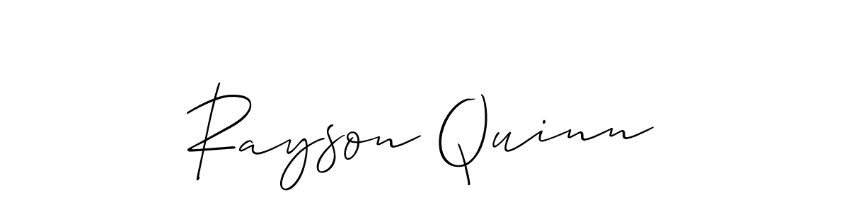 Rayson Quinn stylish signature style. Best Handwritten Sign (Allison_Script) for my name. Handwritten Signature Collection Ideas for my name Rayson Quinn. Rayson Quinn signature style 2 images and pictures png