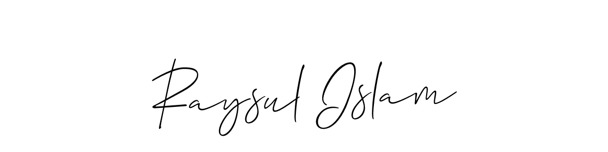 Similarly Allison_Script is the best handwritten signature design. Signature creator online .You can use it as an online autograph creator for name Raysul Islam. Raysul Islam signature style 2 images and pictures png