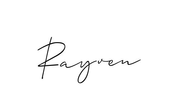 Rayven stylish signature style. Best Handwritten Sign (Allison_Script) for my name. Handwritten Signature Collection Ideas for my name Rayven. Rayven signature style 2 images and pictures png