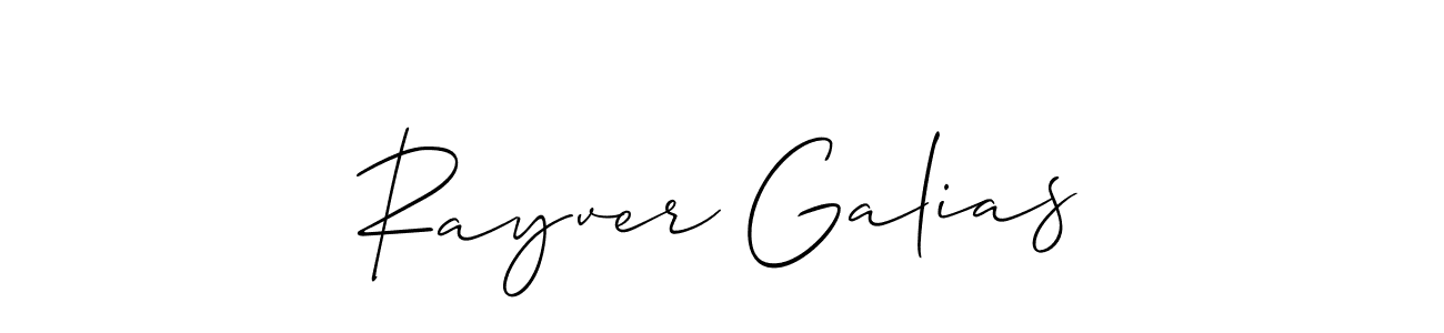 Make a beautiful signature design for name Rayver Galias. With this signature (Allison_Script) style, you can create a handwritten signature for free. Rayver Galias signature style 2 images and pictures png