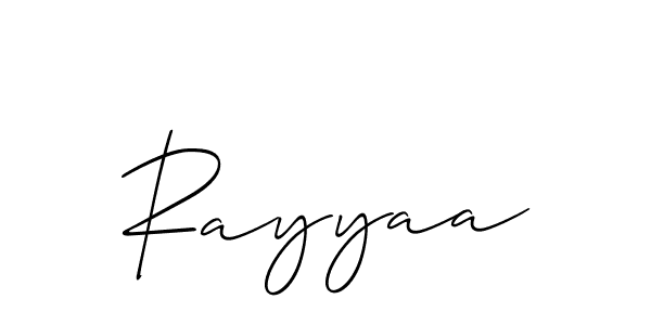 Similarly Allison_Script is the best handwritten signature design. Signature creator online .You can use it as an online autograph creator for name Rayyaa. Rayyaa signature style 2 images and pictures png