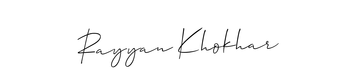 Make a beautiful signature design for name Rayyan Khokhar. Use this online signature maker to create a handwritten signature for free. Rayyan Khokhar signature style 2 images and pictures png
