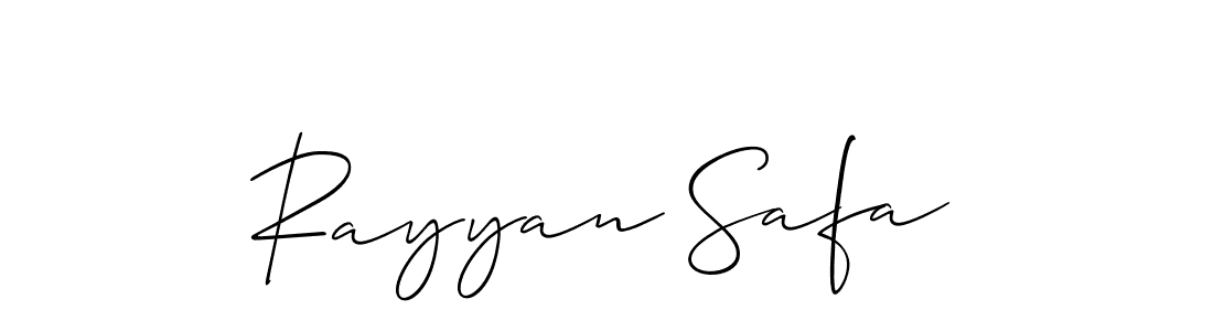 How to Draw Rayyan Safa signature style? Allison_Script is a latest design signature styles for name Rayyan Safa. Rayyan Safa signature style 2 images and pictures png