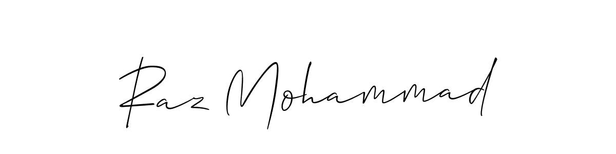 It looks lik you need a new signature style for name Raz Mohammad. Design unique handwritten (Allison_Script) signature with our free signature maker in just a few clicks. Raz Mohammad signature style 2 images and pictures png