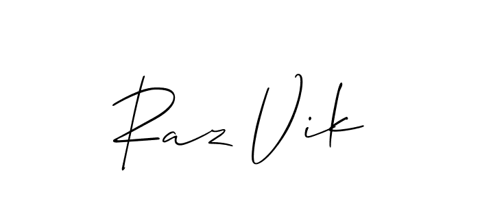Check out images of Autograph of Raz Vik name. Actor Raz Vik Signature Style. Allison_Script is a professional sign style online. Raz Vik signature style 2 images and pictures png