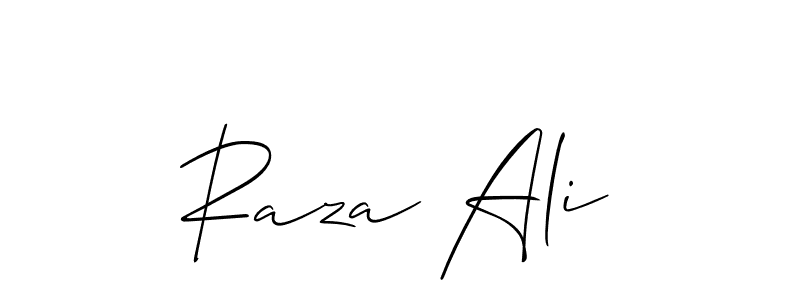 Design your own signature with our free online signature maker. With this signature software, you can create a handwritten (Allison_Script) signature for name Raza Ali. Raza Ali signature style 2 images and pictures png