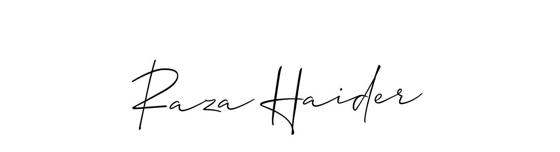 It looks lik you need a new signature style for name Raza Haider. Design unique handwritten (Allison_Script) signature with our free signature maker in just a few clicks. Raza Haider signature style 2 images and pictures png