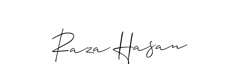 Allison_Script is a professional signature style that is perfect for those who want to add a touch of class to their signature. It is also a great choice for those who want to make their signature more unique. Get Raza Hasan name to fancy signature for free. Raza Hasan signature style 2 images and pictures png