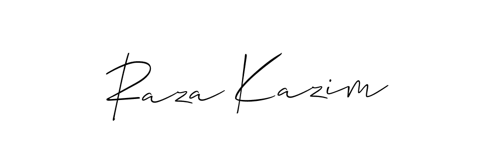 Make a short Raza Kazim signature style. Manage your documents anywhere anytime using Allison_Script. Create and add eSignatures, submit forms, share and send files easily. Raza Kazim signature style 2 images and pictures png