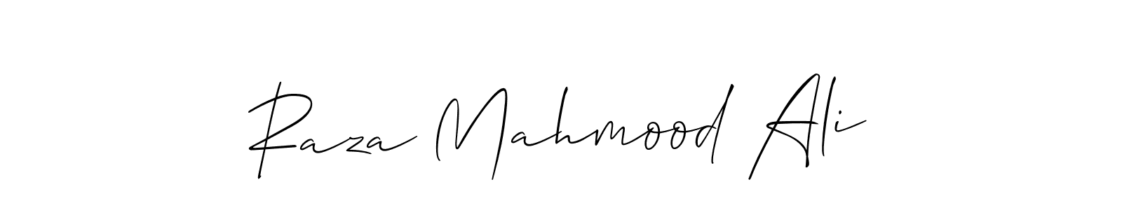 Allison_Script is a professional signature style that is perfect for those who want to add a touch of class to their signature. It is also a great choice for those who want to make their signature more unique. Get Raza Mahmood Ali name to fancy signature for free. Raza Mahmood Ali signature style 2 images and pictures png