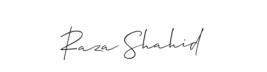 if you are searching for the best signature style for your name Raza Shahid. so please give up your signature search. here we have designed multiple signature styles  using Allison_Script. Raza Shahid signature style 2 images and pictures png