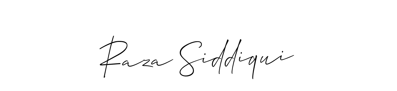 Make a beautiful signature design for name Raza Siddiqui. With this signature (Allison_Script) style, you can create a handwritten signature for free. Raza Siddiqui signature style 2 images and pictures png