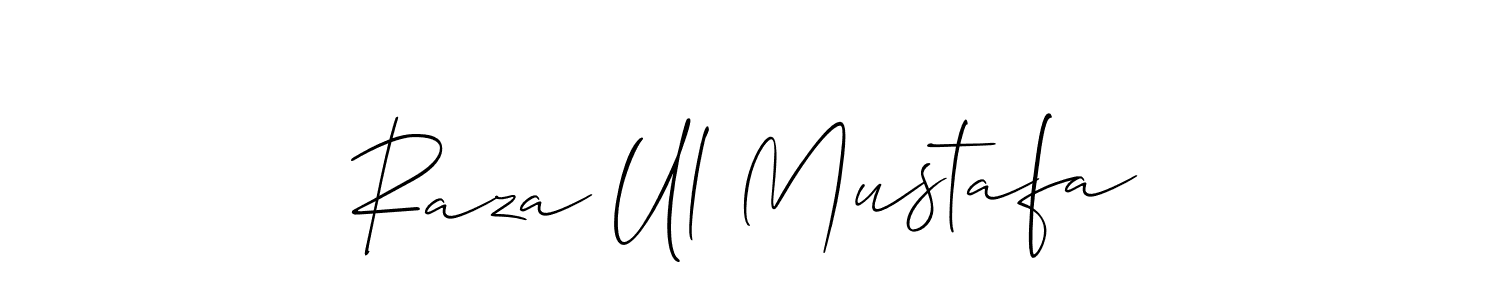 How to make Raza Ul Mustafa signature? Allison_Script is a professional autograph style. Create handwritten signature for Raza Ul Mustafa name. Raza Ul Mustafa signature style 2 images and pictures png