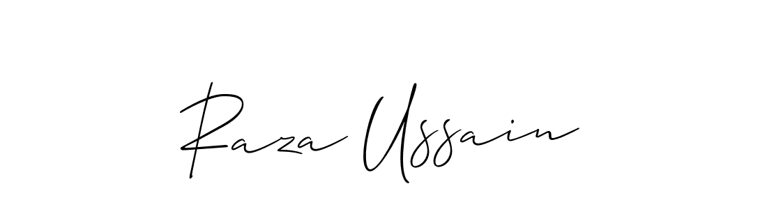 Use a signature maker to create a handwritten signature online. With this signature software, you can design (Allison_Script) your own signature for name Raza Ussain. Raza Ussain signature style 2 images and pictures png