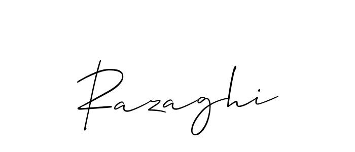 Also we have Razaghi name is the best signature style. Create professional handwritten signature collection using Allison_Script autograph style. Razaghi signature style 2 images and pictures png