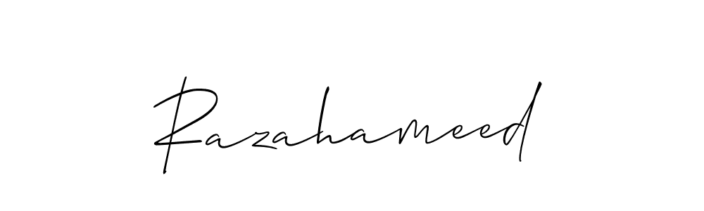 if you are searching for the best signature style for your name Razahameed. so please give up your signature search. here we have designed multiple signature styles  using Allison_Script. Razahameed signature style 2 images and pictures png