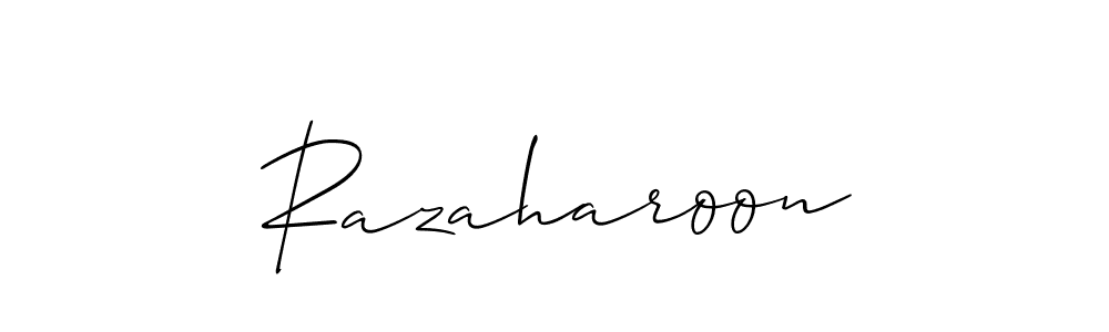 You can use this online signature creator to create a handwritten signature for the name Razaharoon. This is the best online autograph maker. Razaharoon signature style 2 images and pictures png