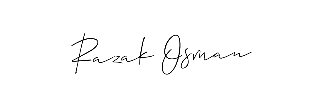 Create a beautiful signature design for name Razak Osman. With this signature (Allison_Script) fonts, you can make a handwritten signature for free. Razak Osman signature style 2 images and pictures png