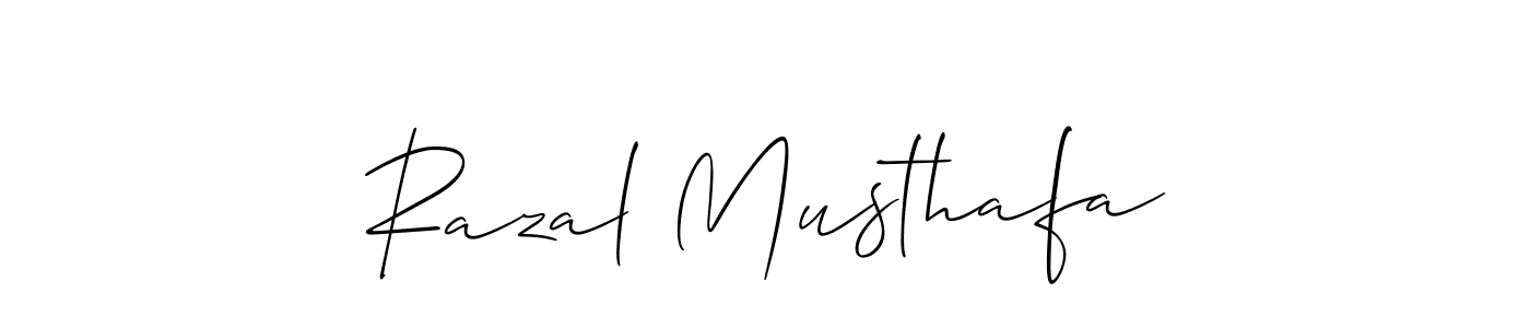 Make a beautiful signature design for name Razal Musthafa. Use this online signature maker to create a handwritten signature for free. Razal Musthafa signature style 2 images and pictures png