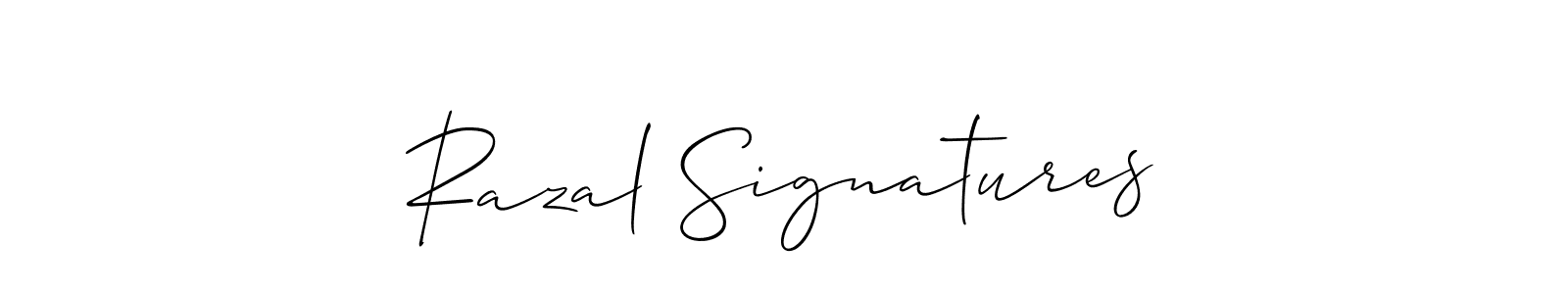 This is the best signature style for the Razal Signatures name. Also you like these signature font (Allison_Script). Mix name signature. Razal Signatures signature style 2 images and pictures png