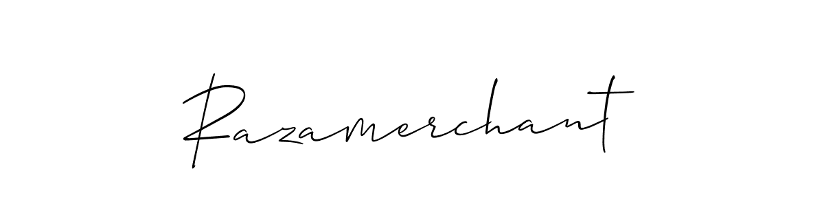 if you are searching for the best signature style for your name Razamerchant. so please give up your signature search. here we have designed multiple signature styles  using Allison_Script. Razamerchant signature style 2 images and pictures png