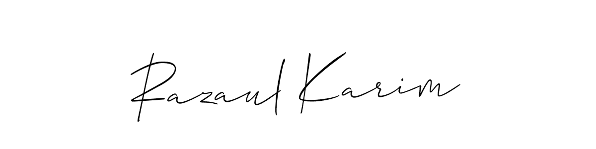 Design your own signature with our free online signature maker. With this signature software, you can create a handwritten (Allison_Script) signature for name Razaul Karim. Razaul Karim signature style 2 images and pictures png