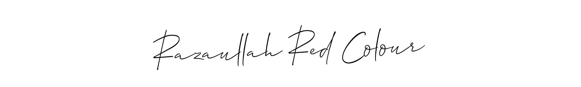 Similarly Allison_Script is the best handwritten signature design. Signature creator online .You can use it as an online autograph creator for name Razaullah Red Colour. Razaullah Red Colour signature style 2 images and pictures png