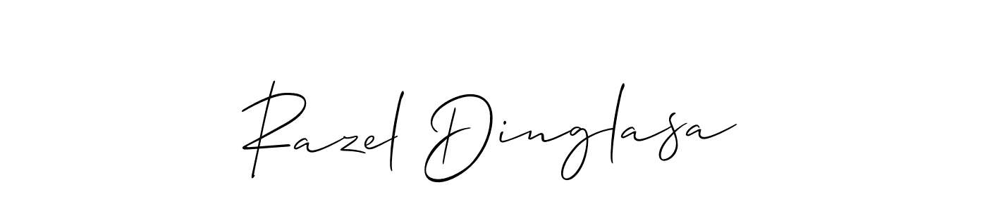 You can use this online signature creator to create a handwritten signature for the name Razel Dinglasa. This is the best online autograph maker. Razel Dinglasa signature style 2 images and pictures png