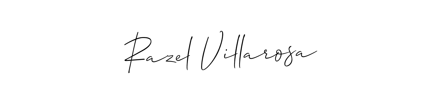 How to Draw Razel Villarosa signature style? Allison_Script is a latest design signature styles for name Razel Villarosa. Razel Villarosa signature style 2 images and pictures png