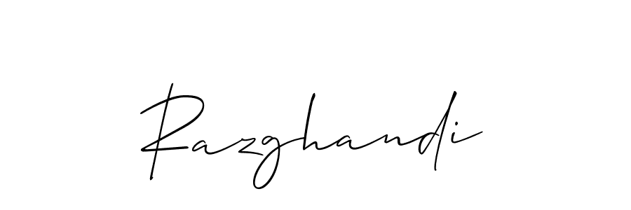 You should practise on your own different ways (Allison_Script) to write your name (Razghandi) in signature. don't let someone else do it for you. Razghandi signature style 2 images and pictures png