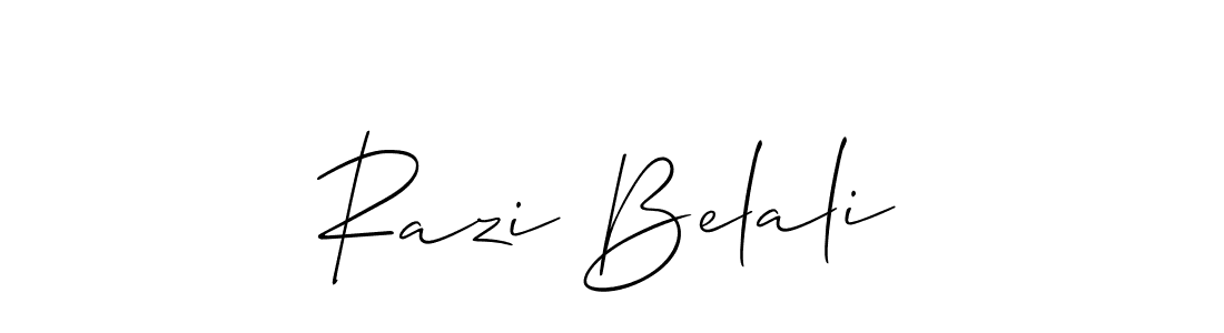 How to make Razi Belali signature? Allison_Script is a professional autograph style. Create handwritten signature for Razi Belali name. Razi Belali signature style 2 images and pictures png