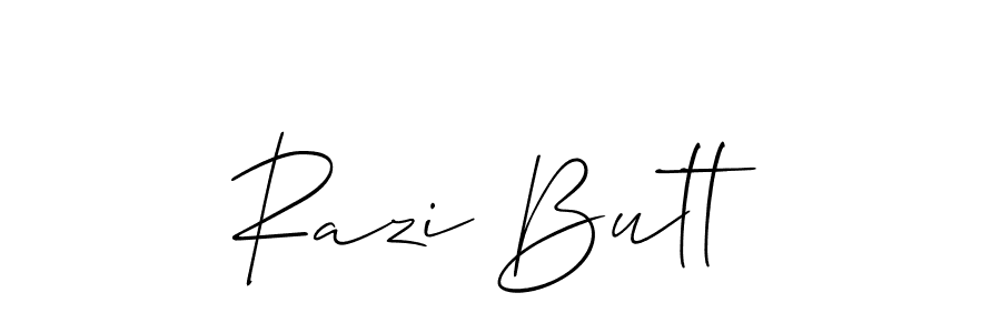 Create a beautiful signature design for name Razi Butt. With this signature (Allison_Script) fonts, you can make a handwritten signature for free. Razi Butt signature style 2 images and pictures png