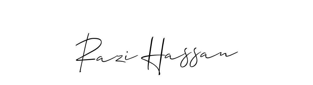 Also we have Razi Hassan name is the best signature style. Create professional handwritten signature collection using Allison_Script autograph style. Razi Hassan signature style 2 images and pictures png