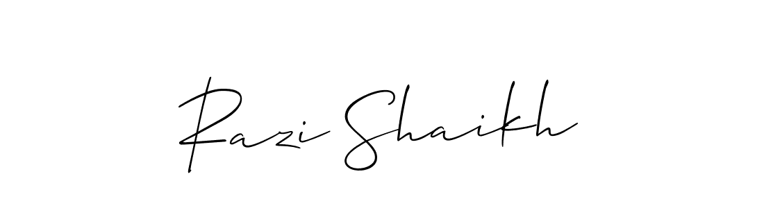 Similarly Allison_Script is the best handwritten signature design. Signature creator online .You can use it as an online autograph creator for name Razi Shaikh. Razi Shaikh signature style 2 images and pictures png