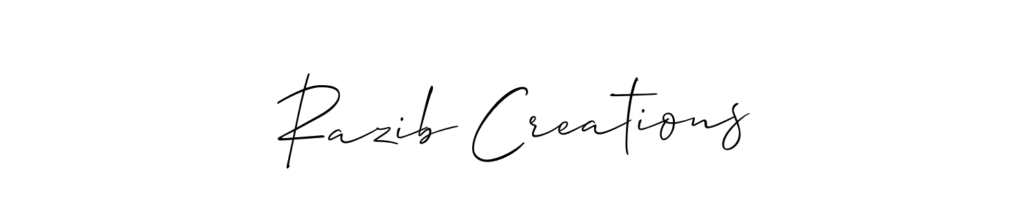 How to Draw Razib Creations signature style? Allison_Script is a latest design signature styles for name Razib Creations. Razib Creations signature style 2 images and pictures png