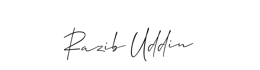 How to make Razib Uddin signature? Allison_Script is a professional autograph style. Create handwritten signature for Razib Uddin name. Razib Uddin signature style 2 images and pictures png