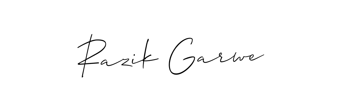 It looks lik you need a new signature style for name Razik Garwe. Design unique handwritten (Allison_Script) signature with our free signature maker in just a few clicks. Razik Garwe signature style 2 images and pictures png