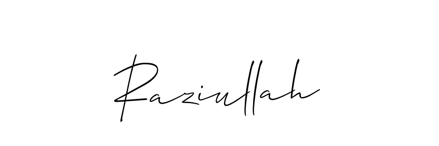 It looks lik you need a new signature style for name Raziullah. Design unique handwritten (Allison_Script) signature with our free signature maker in just a few clicks. Raziullah signature style 2 images and pictures png