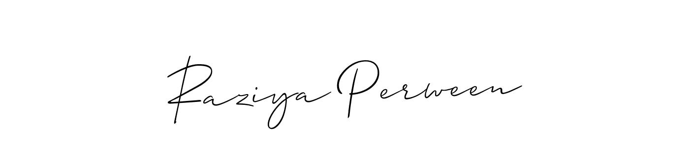 Raziya Perween stylish signature style. Best Handwritten Sign (Allison_Script) for my name. Handwritten Signature Collection Ideas for my name Raziya Perween. Raziya Perween signature style 2 images and pictures png
