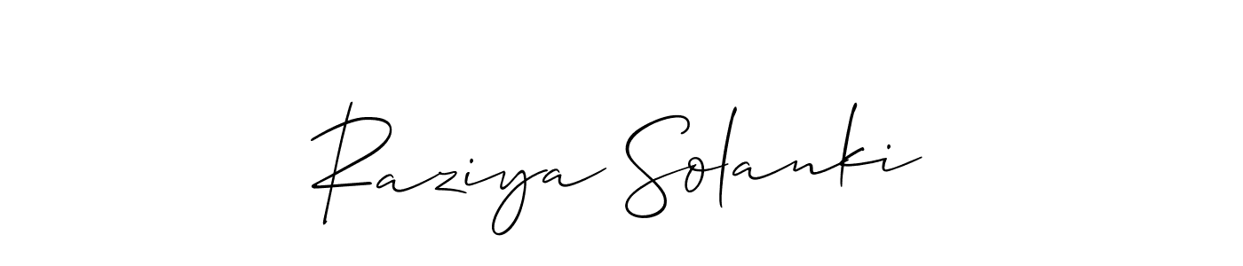 This is the best signature style for the Raziya Solanki name. Also you like these signature font (Allison_Script). Mix name signature. Raziya Solanki signature style 2 images and pictures png