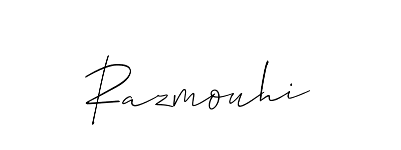 Create a beautiful signature design for name Razmouhi. With this signature (Allison_Script) fonts, you can make a handwritten signature for free. Razmouhi signature style 2 images and pictures png